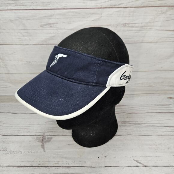 GOOD YEAR TIRES BLUE VISOR HAT OSFA ADJUSTABLE STRAPBACK K PRODUCTS USA MADE - Picture 1 of 7